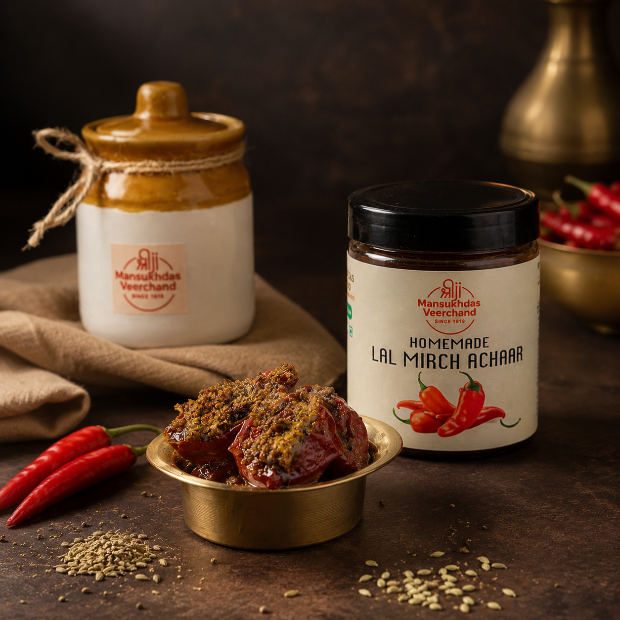 Laal Mirch Achaar (Stuffed Mirchi)