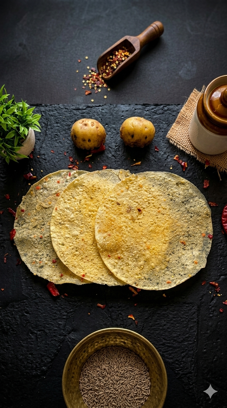 Traditional Banarasi papad sun-dried natural spices Mansukhdas Varanasi
